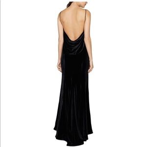 Formal black velvet dress